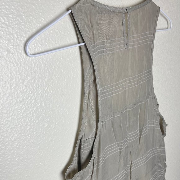 T by Alexander Wang | Dobby Stripe Smoke Romper - Picture 4 of 9